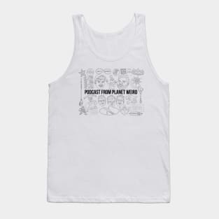 Doodles (black on white) Tank Top